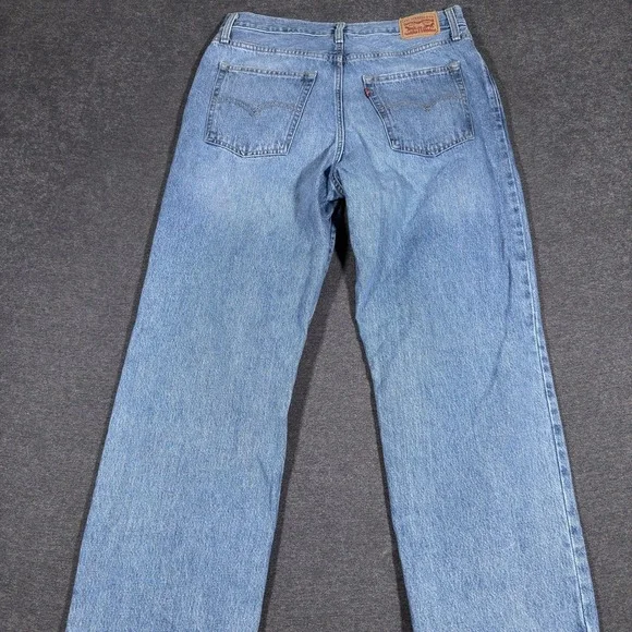 Levi's Women's Mid-Rise 94 Baggy Wide Leg Jeans Size 34 Distressed Medium Wash - Picture 3 of 9